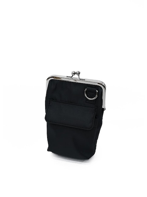 Ground Y饦ɥ磻/POLYESTER SHOULDER BAG WITH CLASP CLOSURE/BLK