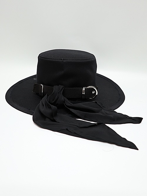 Ground Y饦ɥ磻/cotton twill scarf hat/BLACK