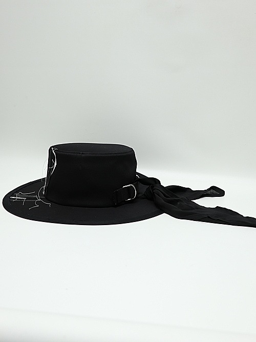 Ground Y饦ɥ磻/cotton twill scarf hat/BLACK