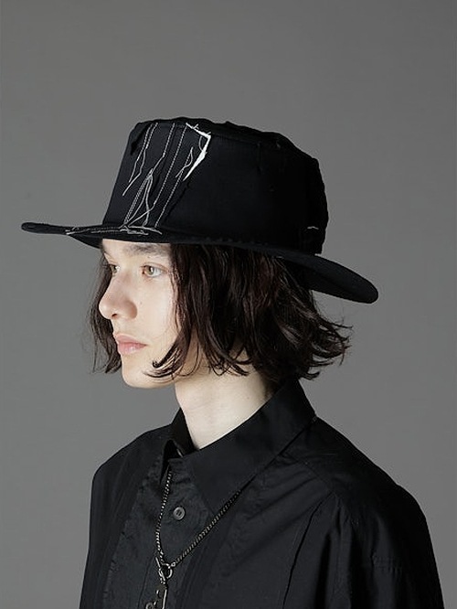 Ground Y饦ɥ磻/cotton twill scarf hat/BLACK