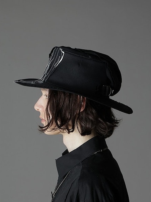 Ground Y饦ɥ磻/cotton twill scarf hat/BLACK