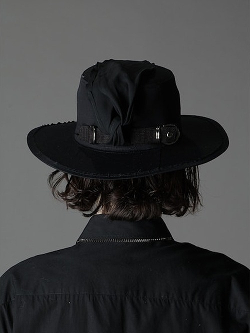 Ground Y饦ɥ磻/cotton twill scarf hat/BLACK