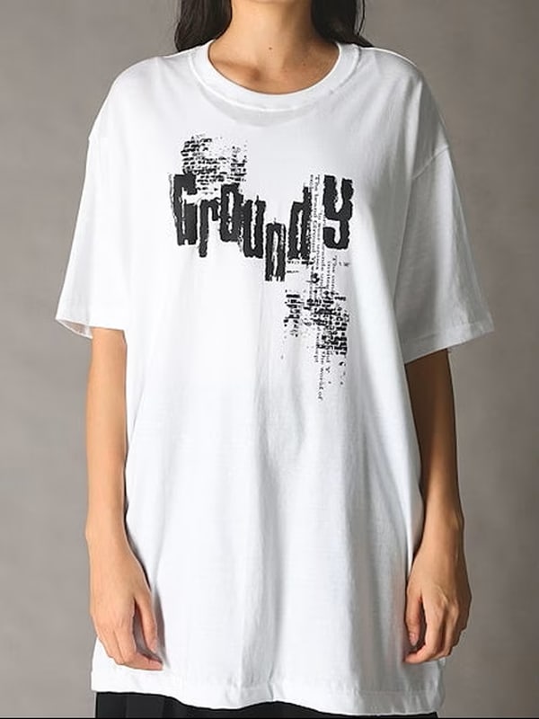 Ground Y�����饦��ɥ磻/20/- JERSEY GYLOGO T-SHIRT/WHITE