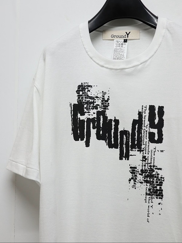 Ground Y�����饦��ɥ磻/20/- JERSEY GYLOGO T-SHIRT/WHITE