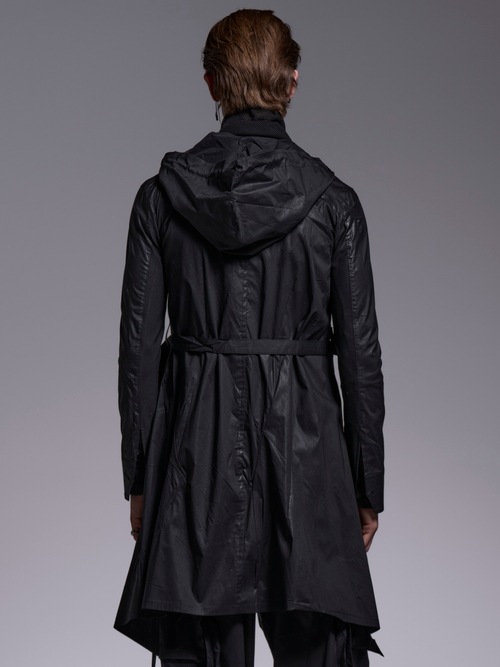 (ͽ���ʡ�6��7������ͽ��/kiryuyrik������奦����奦/Coating Lawn Flare Hoodie Coat/BlackCoating