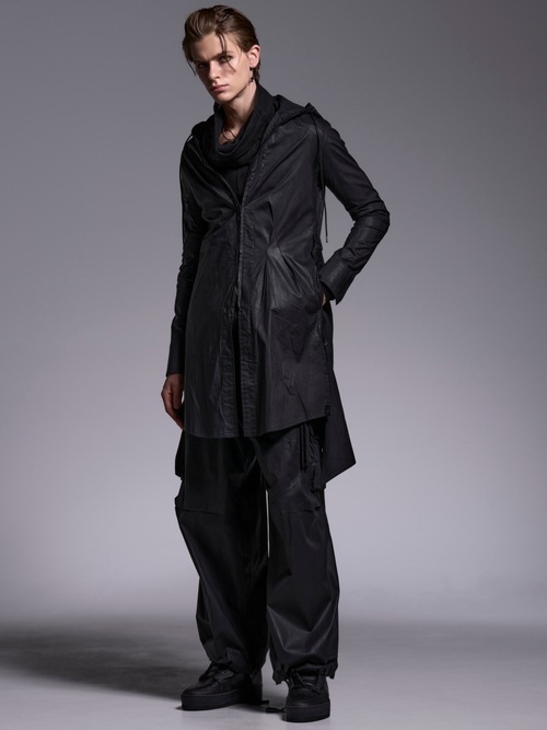 (ͽ���ʡ�6��7������ͽ��/kiryuyrik������奦����奦/Coating Lawn Flare Hoodie Coat/BlackCoating