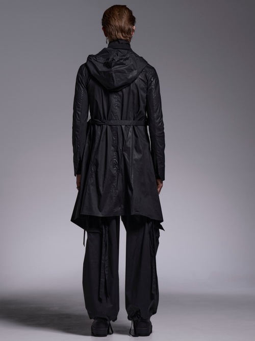 (ͽ���ʡ�6��7������ͽ��/kiryuyrik������奦����奦/Coating Lawn Flare Hoodie Coat/BlackCoating