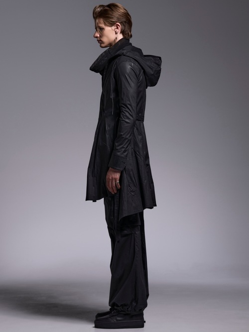 (ͽ���ʡ�6��7������ͽ��/kiryuyrik������奦����奦/Coating Lawn Flare Hoodie Coat/BlackCoating