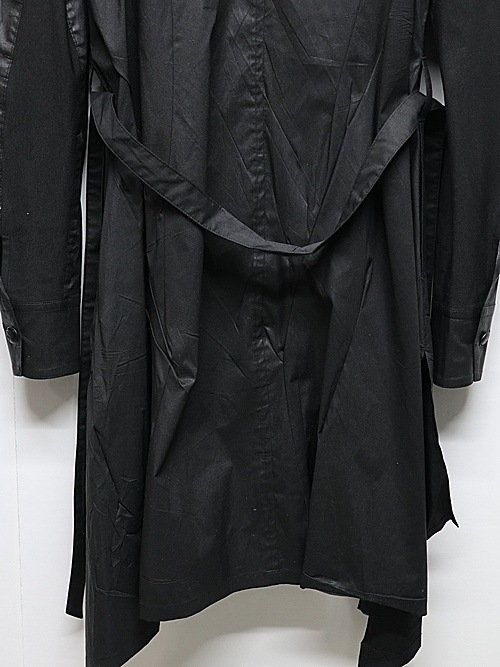 (ͽ���ʡ�6��7������ͽ��/kiryuyrik������奦����奦/Coating Lawn Flare Hoodie Coat/BlackCoating
