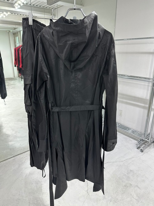 (ͽ���ʡ�6��7������ͽ��/kiryuyrik������奦����奦/Coating Lawn Flare Hoodie Coat/BlackCoating