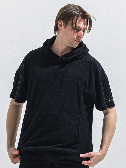 (ͽ���ʡ�5��6������ͽ��/40TH RESOUND CLOTHING���ꥵ����ɥ���������/PILE HALF HOODIE/BLACK