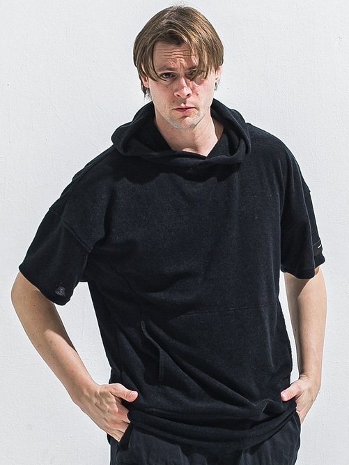 (ͽ���ʡ�5��6������ͽ��/40TH RESOUND CLOTHING���ꥵ����ɥ���������/PILE HALF HOODIE/BLACK