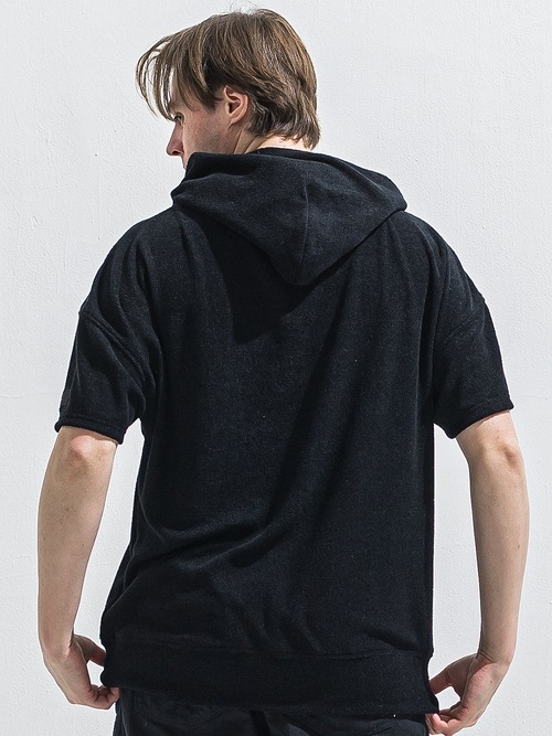 (ͽ���ʡ�5��6������ͽ��/40TH RESOUND CLOTHING���ꥵ����ɥ���������/PILE HALF HOODIE/BLACK