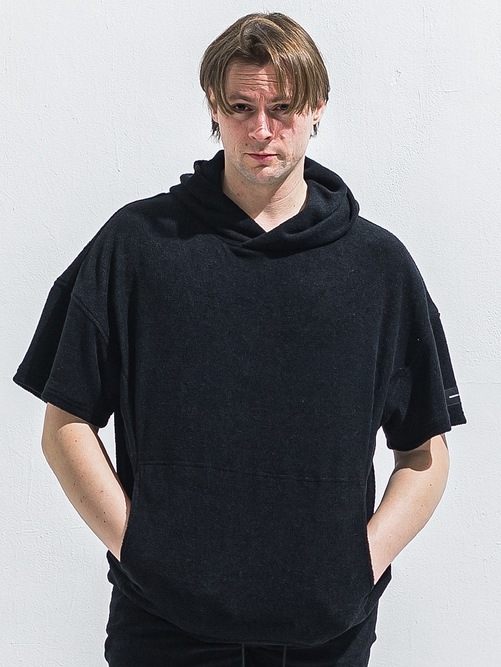 (ͽ���ʡ�5��6������ͽ��/40TH RESOUND CLOTHING���ꥵ����ɥ���������/PILE HALF HOODIE/BLACK