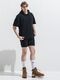 (ͽ���ʡ�5��6������ͽ��/40TH RESOUND CLOTHING���ꥵ����ɥ���������/PILE HALF HOODIE/BLACK