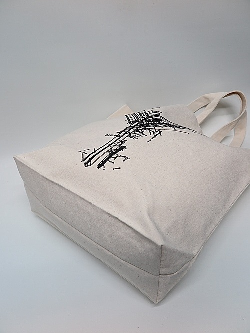 Ground Y饦ɥ磻/Cotton canvas <Y> LOGO TOTE BAG/OFF WHITE.