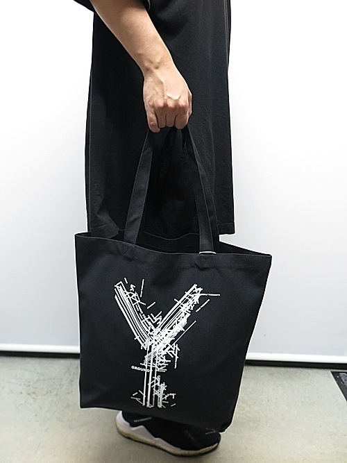 Ground Y�����饦��ɥ磻/Cotton canvas <Y> LOGO TOTE BAG/OFF WHITE.