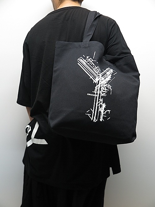 Ground Y�����饦��ɥ磻/Cotton canvas <Y> LOGO TOTE BAG/OFF WHITE.