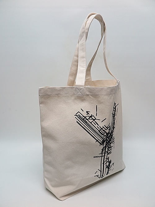 Ground Y�����饦��ɥ磻/Cotton canvas <Y> LOGO TOTE BAG/OFF WHITE.