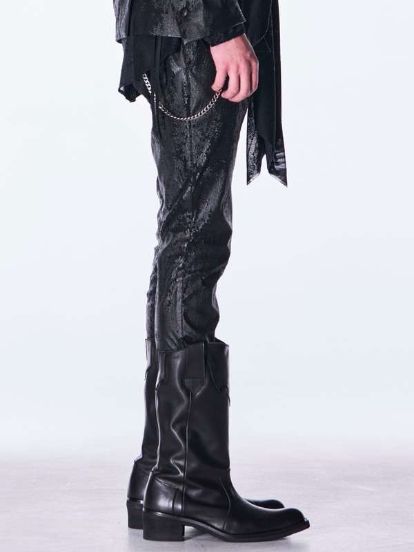 (ͽ���ʡ�11������12������ͽ��/kiryuyrik������奦����奦/Cross Dot Fleece Boots Cut Slacks/Black
