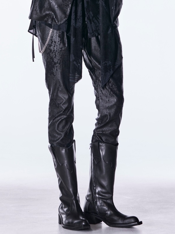 (ͽ���ʡ�11������12������ͽ��/kiryuyrik������奦����奦/Cross Dot Fleece Boots Cut Slacks/Black