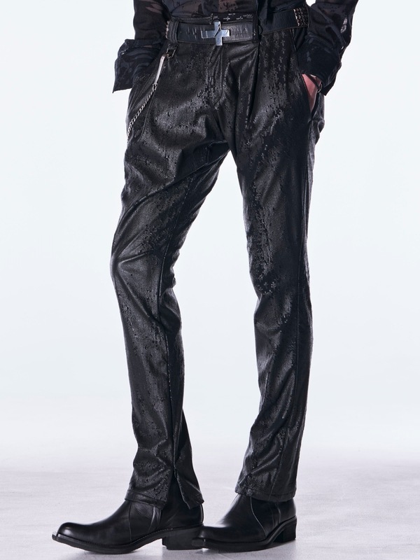 (ͽ���ʡ�11������12������ͽ��/kiryuyrik������奦����奦/Cross Dot Fleece Boots Cut Slacks/Black
