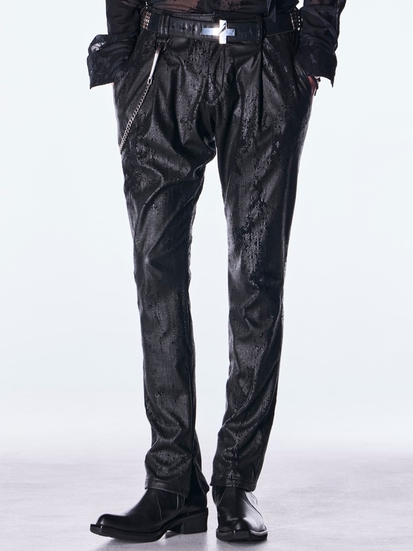(ͽ���ʡ�11������12������ͽ��/kiryuyrik������奦����奦/Cross Dot Fleece Boots Cut Slacks/Black