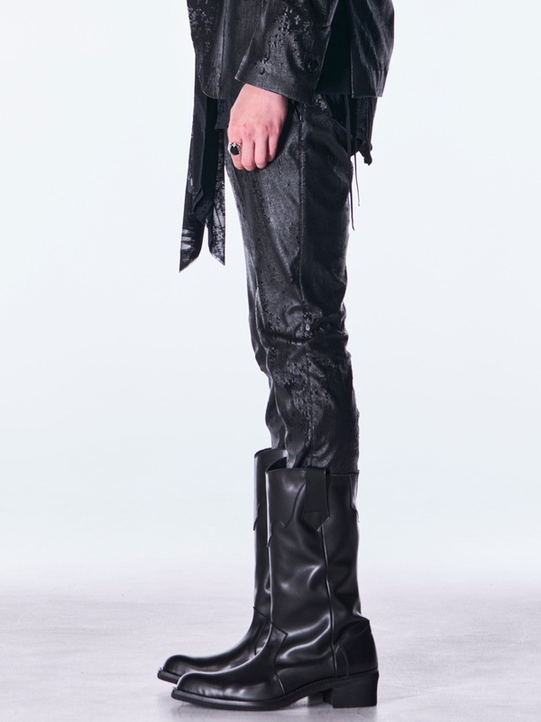 (ͽ���ʡ�11������12������ͽ��/kiryuyrik������奦����奦/Cross Dot Fleece Boots Cut Slacks/Black