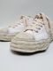 Maison MIHARA YASUHIRO/- PETERSON 23 - vintage color dyed original sole canvas low-top sneakers/ WHITE.