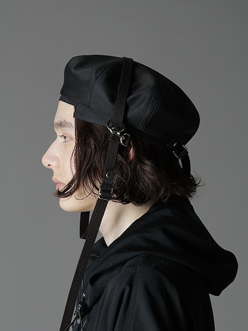 Ground Y饦ɥ磻/french aya Belted beret/BLACK