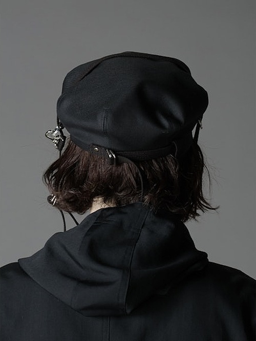 Ground Y饦ɥ磻/french aya Belted beret/BLACK