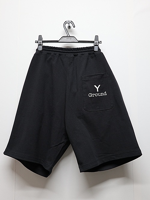 Ground Y�����饦��ɥ磻/NEWERA HWC SHORT PANTS GY BOX LOGO BLK/BLACK