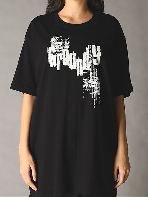 Ground Y�����饦��ɥ磻/20/- JERSEY GYLOGO T-SHIRT/BLACK