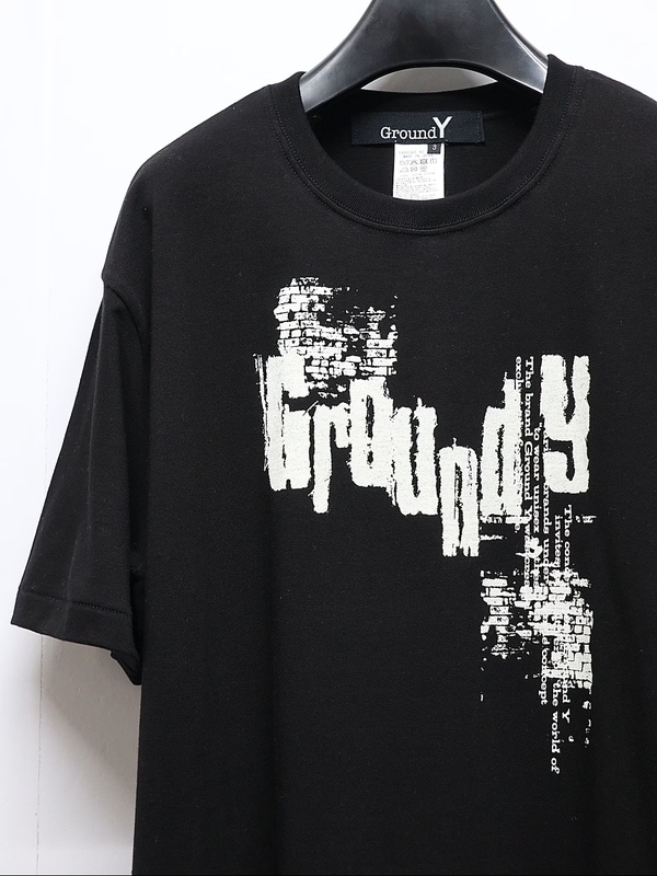 Ground Y�����饦��ɥ磻/20/- JERSEY GYLOGO T-SHIRT/BLACK