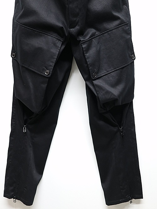 Ground Y�����饦��ɥ磻/20 KATSURAGI ZIPPER JODHPURS CARGO PANTS/BLACK
