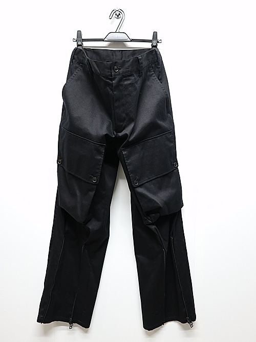 Ground Y�����饦��ɥ磻/20 KATSURAGI ZIPPER JODHPURS CARGO PANTS/BLACK