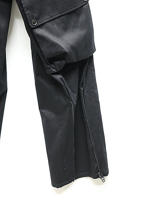 Ground Y�����饦��ɥ磻/20 KATSURAGI ZIPPER JODHPURS CARGO PANTS/BLACK