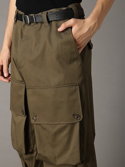 Ground Y�����饦��ɥ磻/20 KATSURAGI ZIPPER JODHPURS CARGO PANTS/BLACK