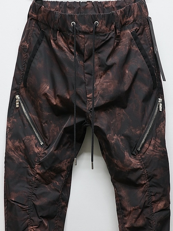 wjk�����֥른��������/puckering banana teck pants/smoke print