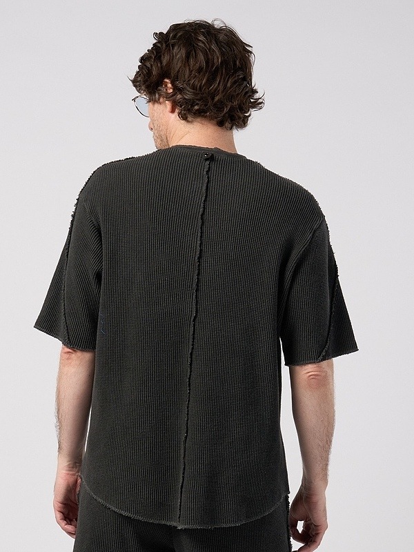 (ͽ���ʡ�3��4������ͽ��/wjk�����֥른��������/hard dry waffle fly-front henley S/S/dust charcoal