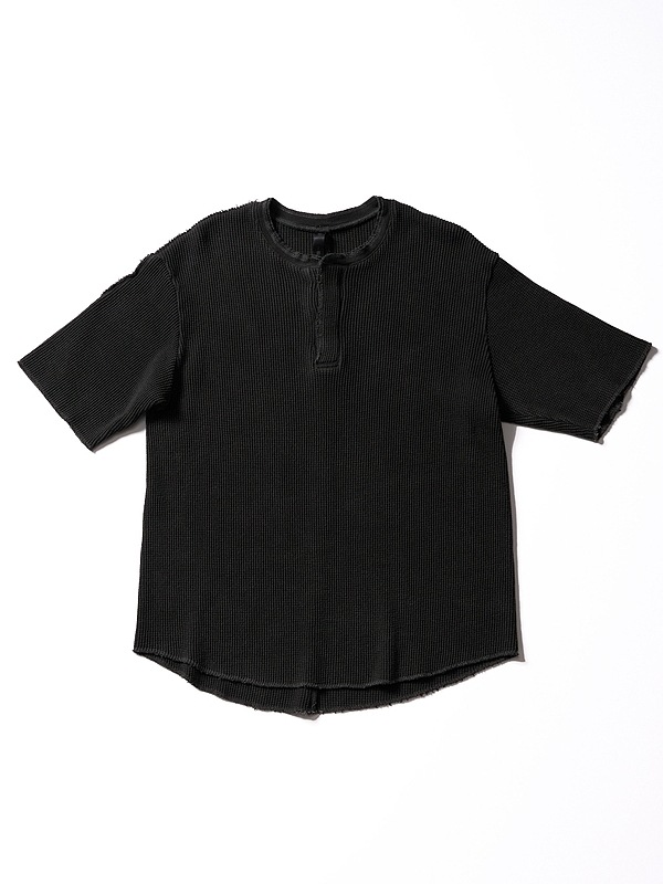 (ͽ���ʡ�3��4������ͽ��/wjk�����֥른��������/hard dry waffle fly-front henley S/S/dust charcoal