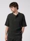 (ͽ���ʡ�3��4������ͽ��/wjk�����֥른��������/hard dry waffle fly-front henley S/S/dust charcoal