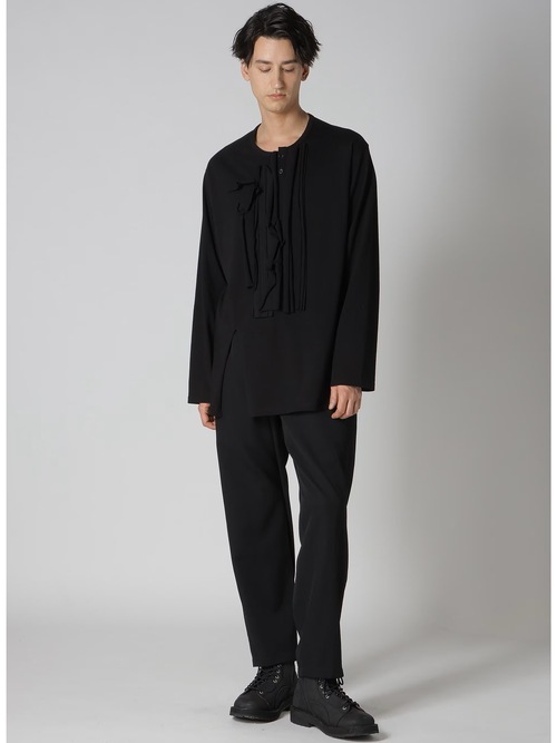 SALE30%OFF/Yohji Yamamoto襦ޥ/ULTIMA 30/- JERSEY DESIGNED ROUND NECK LONG S/BLACK.