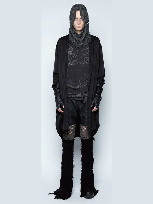 JULIUSꥦ/PRINTED COTTON JERSEY CUT & SEWN12/BLACK