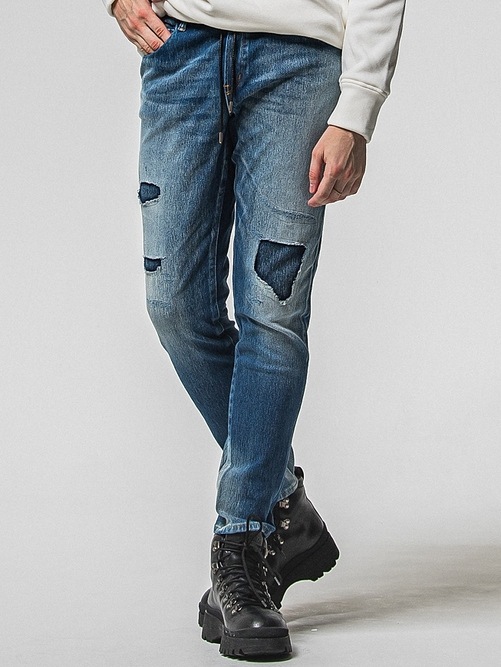 RESOUND CLOTHING���ꥵ����ɥ���������/regular taperd MICK DENIM JERSEY/INDCLASH