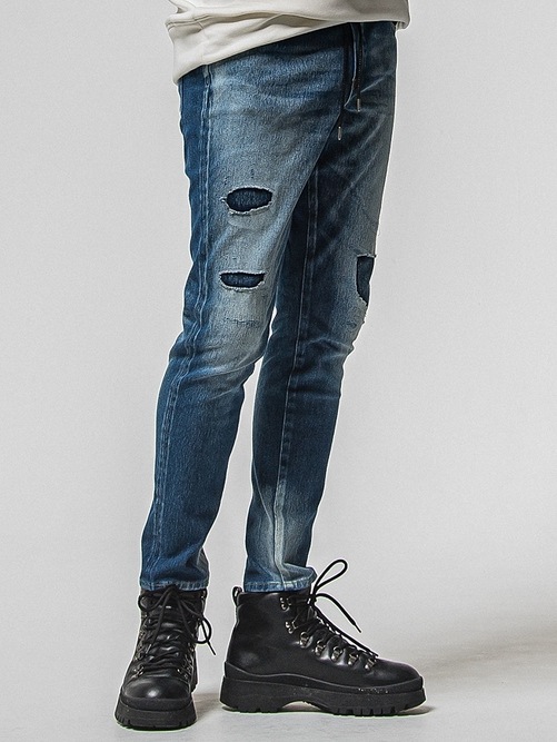 RESOUND CLOTHING���ꥵ����ɥ���������/regular taperd MICK DENIM JERSEY/INDCLASH