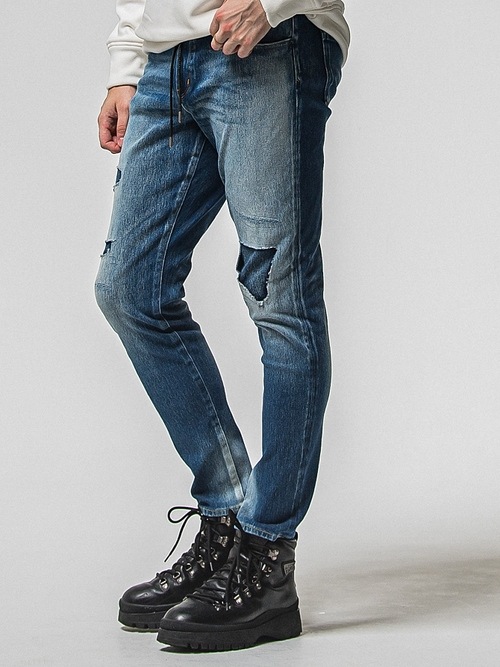 RESOUND CLOTHING���ꥵ����ɥ���������/regular taperd MICK DENIM JERSEY/INDCLASH