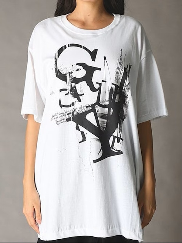 Ground Y�����饦��ɥ磻/20/- JERSEY LOGO T-SHIRT/WHITE