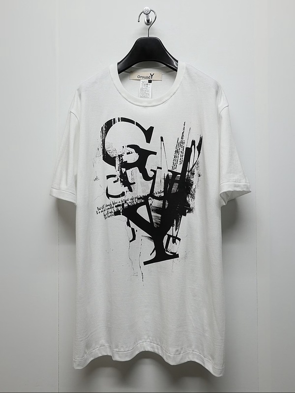 Ground Y�����饦��ɥ磻/20/- JERSEY LOGO T-SHIRT/WHITE