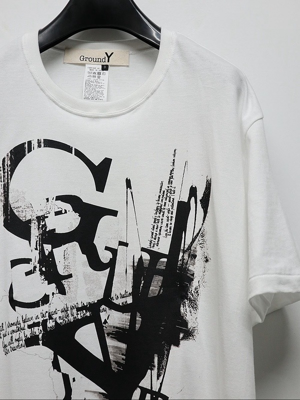 Ground Y�����饦��ɥ磻/20/- JERSEY LOGO T-SHIRT/WHITE
